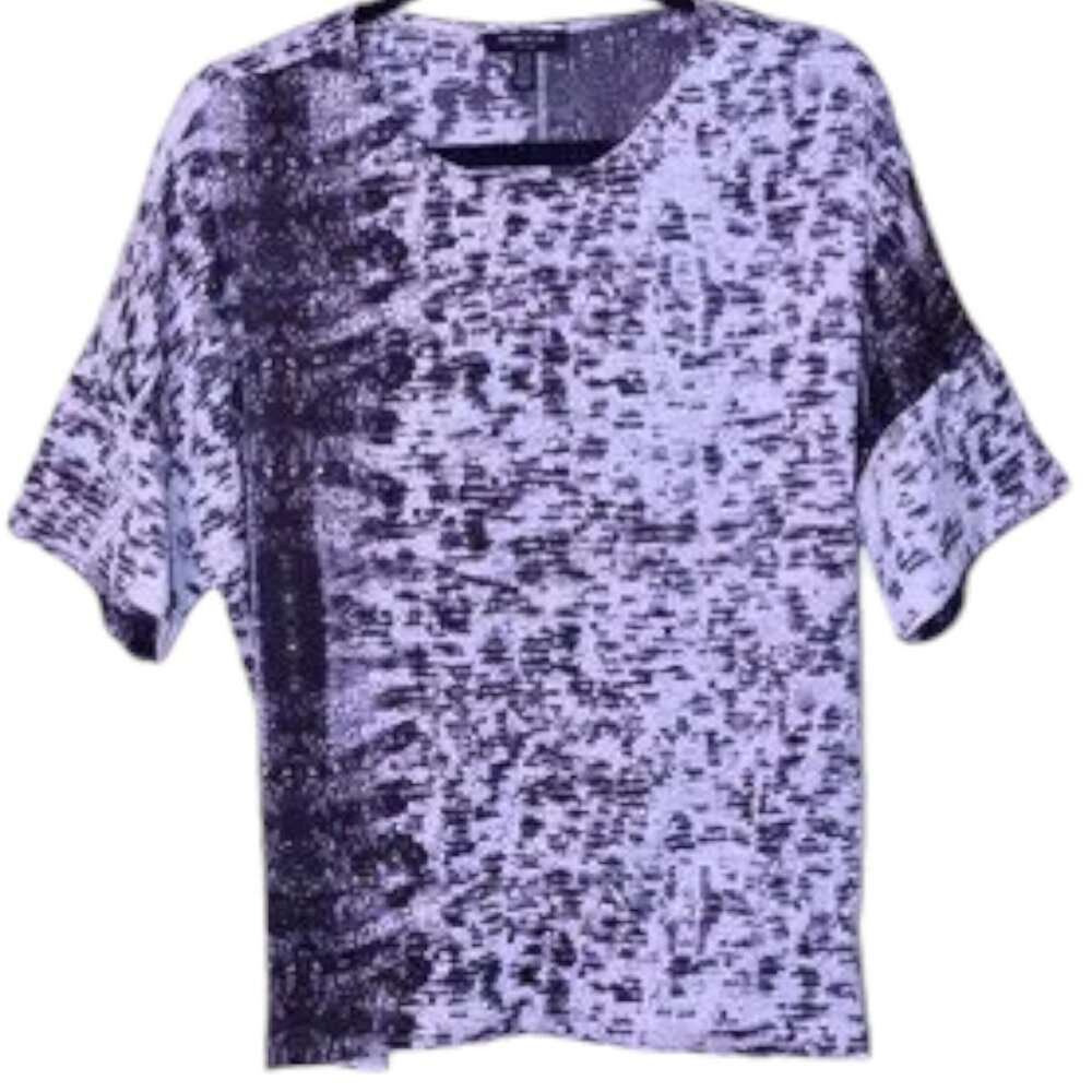 Women's Kenneth Cole White, Black, & Grey Oversized Dolman Sleeve Top - Size S